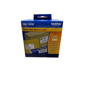 Brother DK-1202 White Paper Shipping Labels 2.4" x 3.9" 300 Labels 3 Pack Genuin